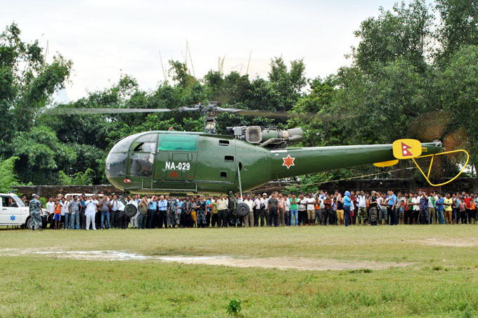 BKM_Parsa, shabhasad helecopterbat upcharka lagi kathmandu lyaudai-1
