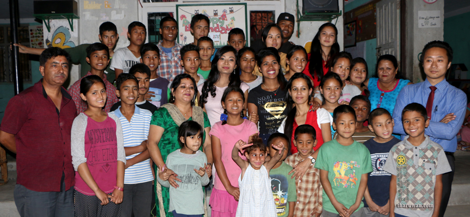 Barsha lekhi miss Nepal international celebrating her birthday a t orphans house 08