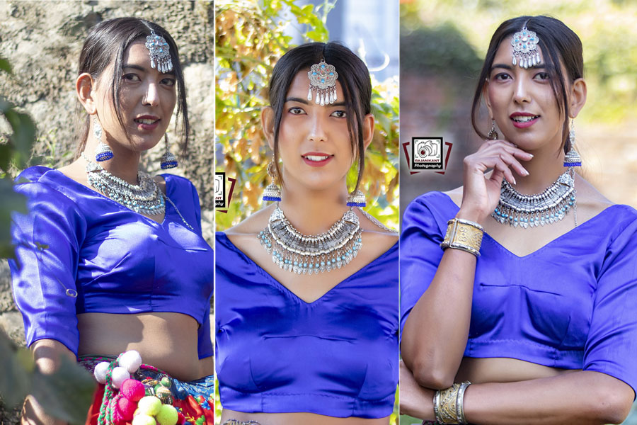 थारु लेहेँगामा सजिइन् मिस नेपाल प्रतिस्पर्धी रजनी चौधरी