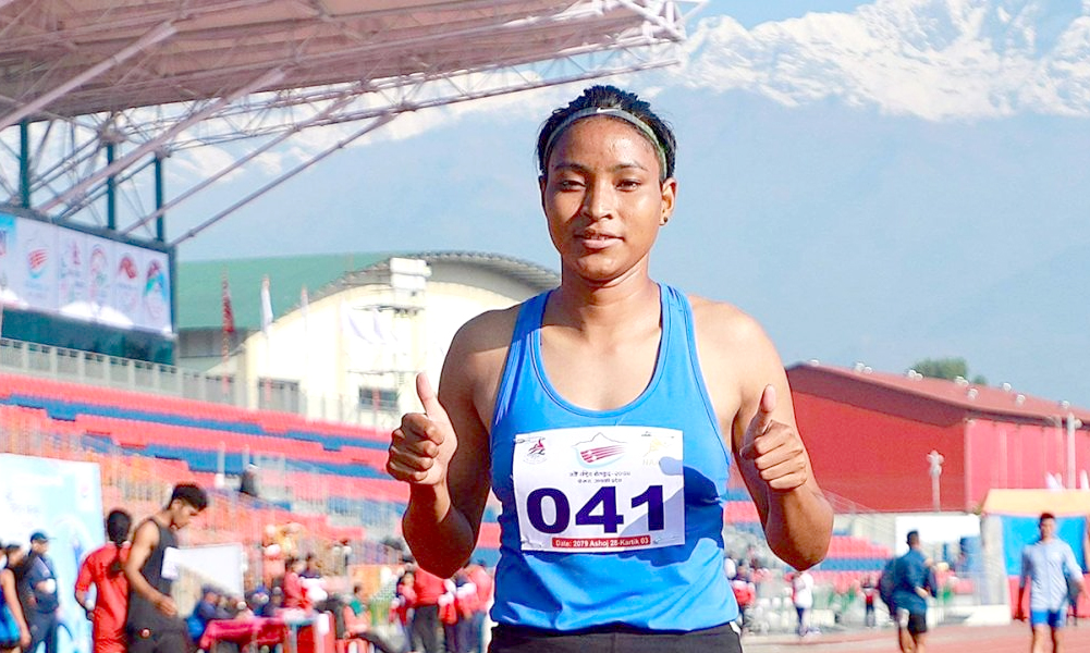 ४०० मिटर दौडमा रमिता थारुलाई राष्ट्रिय कीर्तिमानसहित स्वर्ण